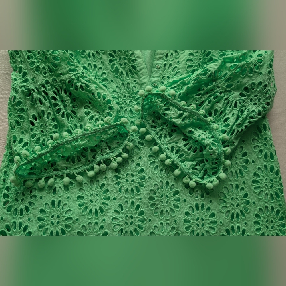 Lilly Pulitzer Mint Green Eyelet Mini Dress - Picture 6 of 8